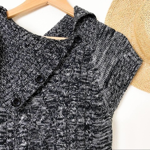 Calvin Klein Heather Black Sweater Dress w Cowl Neck Size S Small - Picture 10 of 12